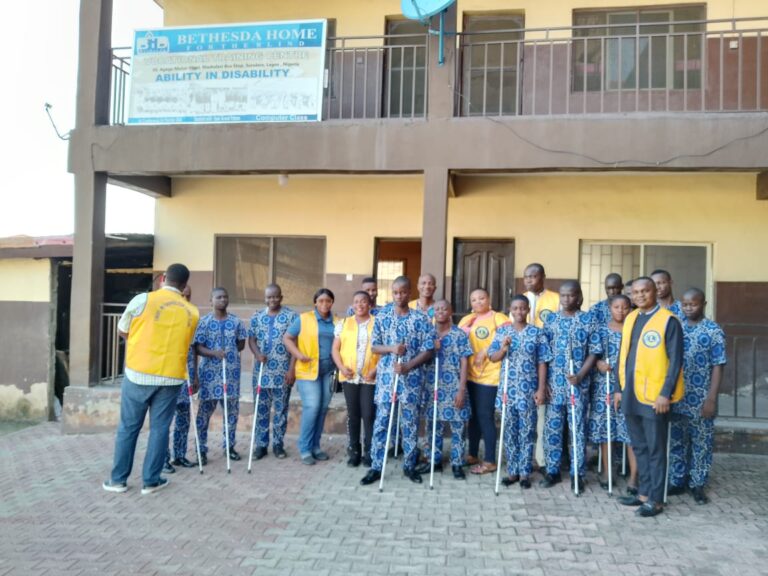 LAGOS METROPOLITAN LIONS CLUB DONATES WHITE CANES TO SCHOOL OF VISUALLY IMPAIRED